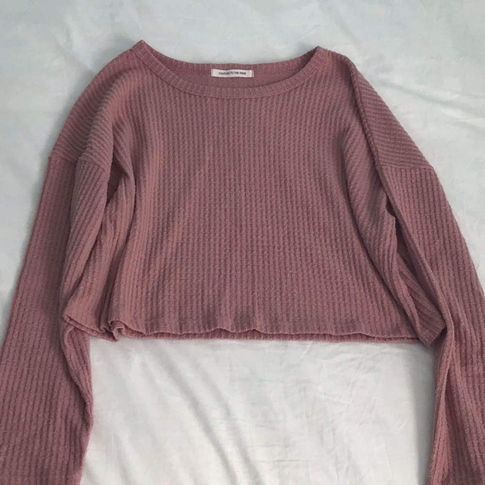Cropped crew neck